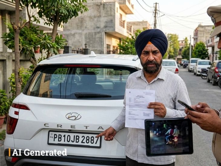 लुधियाना में कार का नंबर बाइक पर लगाया:  चालान का मैसेज आने पर हुआ खुलासा,पुलिस ने दर्ज की FIR – Ludhiana News