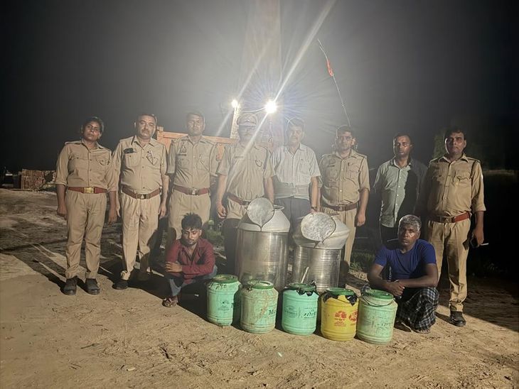 देवरिया में ईंट भट्ठे पर छापा; 75 लीटर कच्ची शराब जब्त; मालिक समेत तीन फरार