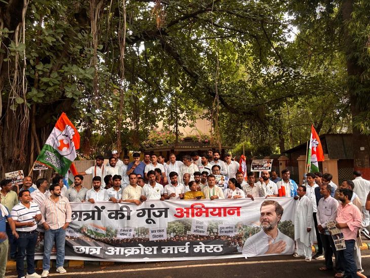 मेरठ: CCSU से निकला छात्र आक्रोश मार्च; शिक्षा मंत्री के इस्तीफे की मांग