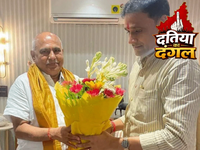 আশুতোষ তিওয়ারি নরোত্তম নন, দাতিয়া থেকে বিজেপি প্রার্থী: গোয়ালিয়র-ঝাঁসি হাইওয়ে 8KM পর্যন্ত জাম, জেলা সভাপতি সহ কাউন্সিলরদের পদত্যাগ; বিজেপির প্রাক্তন বিধায়ক বললেন- রাজনৈতিক খুন হয়েছে