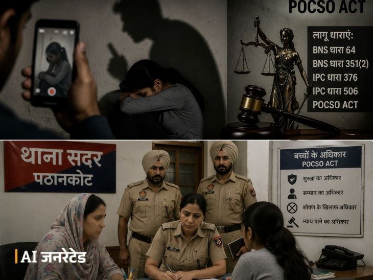 पठानकोट में नाबालिग से दुष्कर्म कर बनाई वीडियो:  सरपंच के बेटे पर आरोप, छत के रास्ते घर में घुसा; परिवार को मारने की धमकियां दीं – Pathankot News