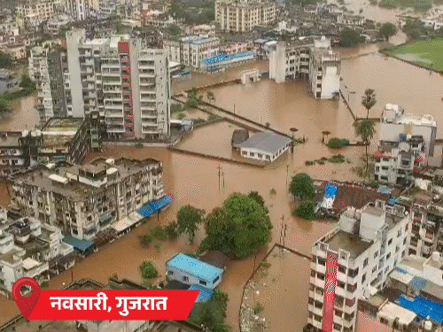 गुजरात में कई जिले बाढ़ की चपेट में:  यूपी में गंगा, यमुना समेत 10 नदियां उफान पर, बिहार के 9 जिलों में ऑरेंज अलर्ट