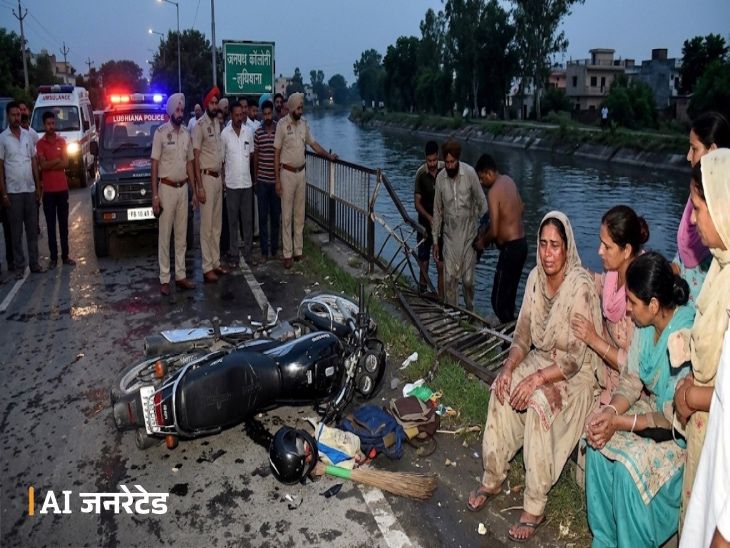 लुधियाना में तेज रफ्तार इनोवा ने बाइक को मारी टक्कर:  नहर में गिरने से युवक की मौत; पत्नी के साथ कम से वापिस लोट रहा था घर – Ludhiana News