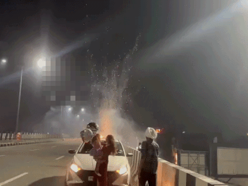 बीच सड़क 60शॉट चला पत्नी का जन्मदिन मनाना पड़ा भारी:  पुलिस ने काटा 7 हजार का चालान, आरोपी ने मांगी माफी – Ludhiana News