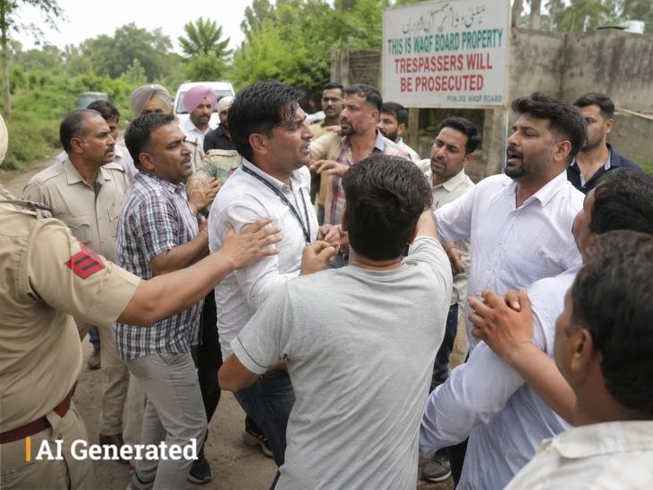 लुधियाना में वक्फ बोर्ड की टीम पर हमला:  जमीन पर कब्जा लेने पहुंची थी, रेंट कलेक्टर को पीटा; गंभीर चोटें आईं – Ludhiana News