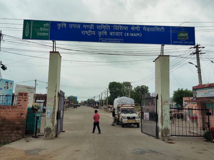 एक दिन के अवकाश के बाद कल खुलेगी मेड़ता मंडी: बंपर आवक के चलते आज नहीं हुई ढेरी बोली, खरीदे अनाज की लोडिंग ... - Dainik Bhaskar