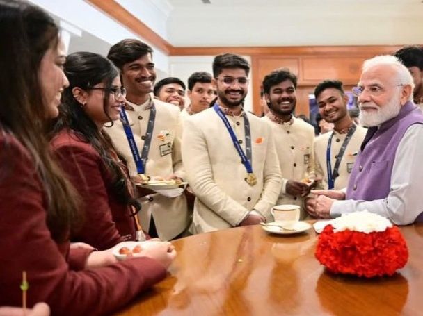 PM Modi Meets WorldSkills Competition 2026 Winners in Delhi