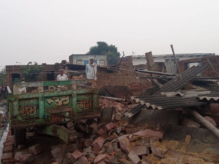 Dholpur Storm & Rain: 60ft Wall Collapses in Shankrator Village