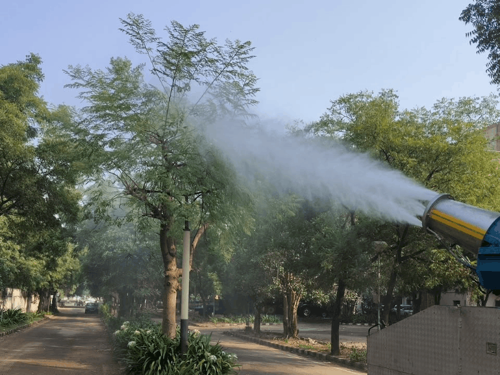 Manesar Air Pollution Update | Anti-Smog Guns Sprinkling Treated Water