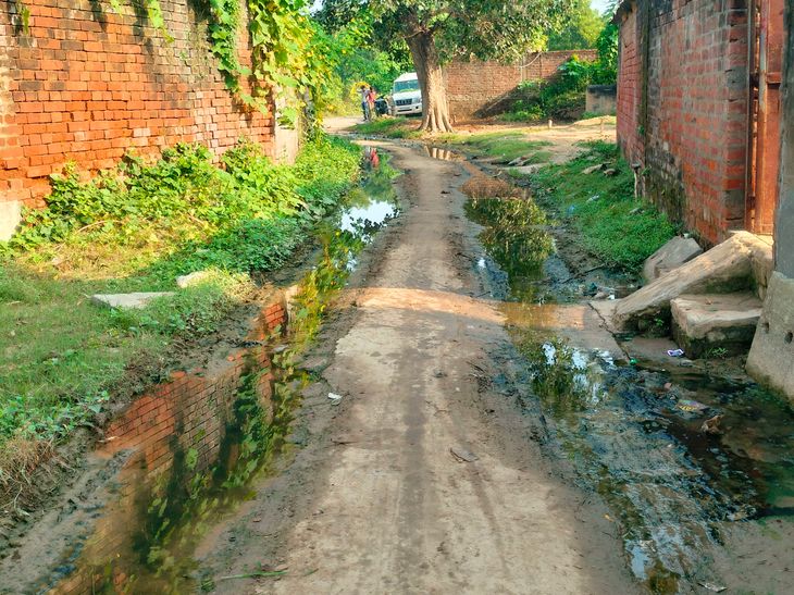 Pahora Village Drainage Issue | Road Waterlogging & Disease Risk