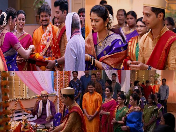 Ganpati Celebration In Marathi Serial Radha Prem Rangi Rangali | 'राधा ...