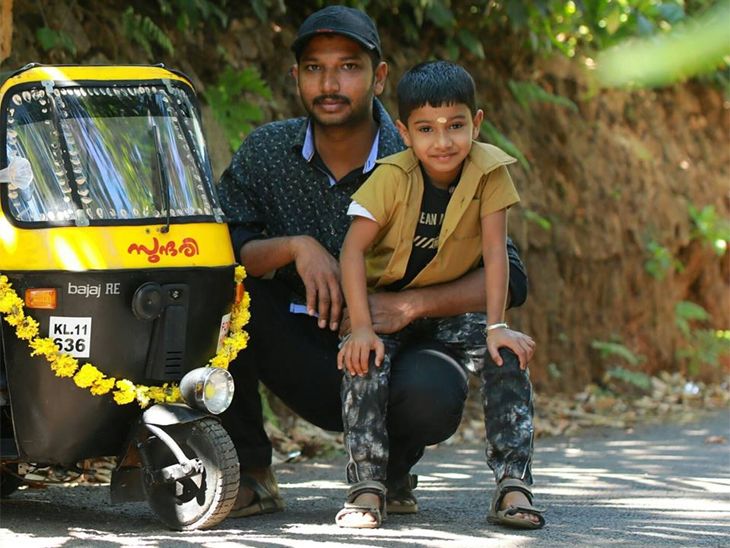 father creates mini auto rickshaw for his kids goes viral