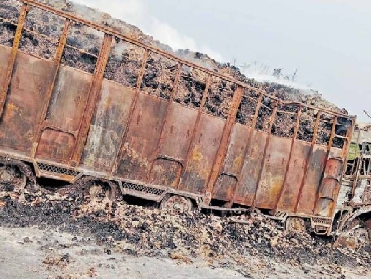container fire due to short circuit; Burn 30 tonnes of torn notes