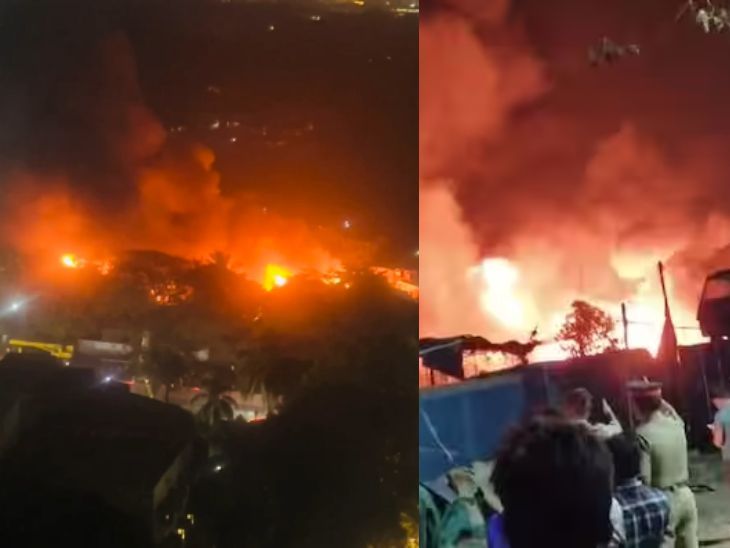 मुंबईत गोरेगाव येथील फिल्म सिटीजवळ भीषण आग:  अग्निशमन दलाच्या 14 गाड्या घटनास्थळी दाखल, अनेक झोपड्या जळून खाक – Mumbai News