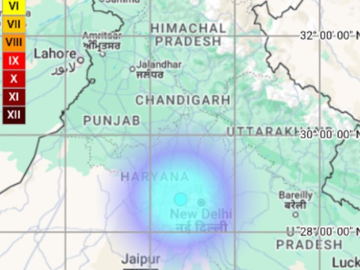 दिल्ली-एनसीआरमध्ये पुन्हा भूकंप, 3.7 तीव्रता:  2 दिवसांत दुसऱ्यांदा भूकंपाचे धक्के जाणवले, आजही हरियाणातील झज्जर येथे भूकंपाचे केंद्र होते