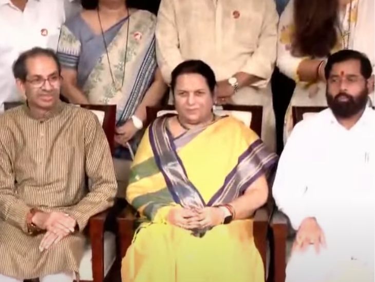विधानभवनात फोटोसेशनवेळी ठाकरे-शिंदे समोरासमोर:  एकमेकांना पाहणेही टाळले, उद्धव ठाकरेंनी एकनाथ शिंदेंची बाजूची खुर्चीही नाकारली – Mumbai News