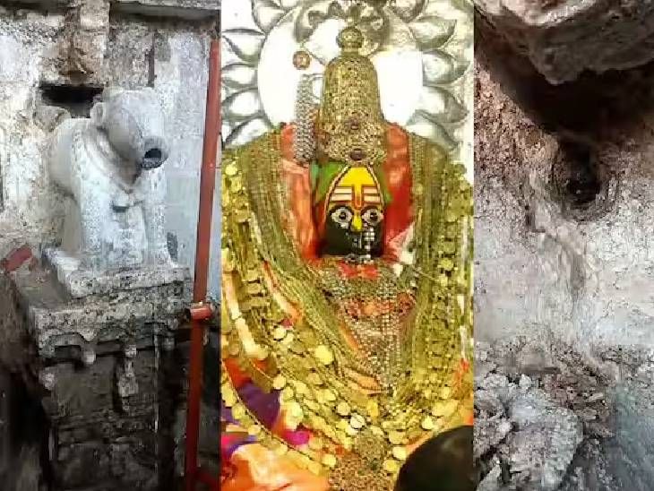 तुळजाभवानीचे गाभाऱ्यातील दर्शन 10 दिवस बंद:  जीर्णोद्धाराचे काम सुरू असल्यामुळे मंदिर समितीने घेतला निर्णय; केवळ मुखदर्शन सुरू – Solapur News