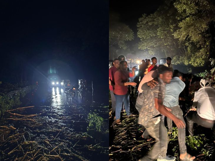 छत्रपती संभाजीनगरला पावसाने झोडपले:  वेरूळ घाटात झाड कोसळले, मराठवाड्यात सर्वदूर पाऊस; शनिवारी देखील यलो अलर्ट – Chhatrapati Sambhajinagar News