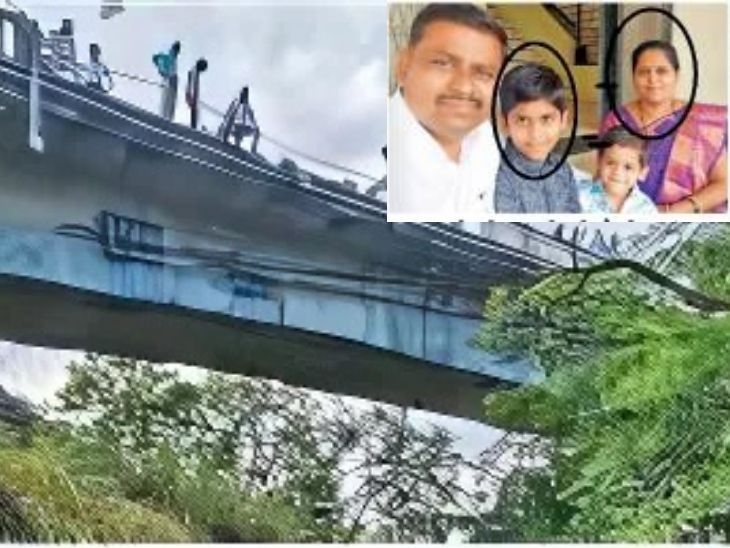 अष्टमीची पूजा करून परतताना कुटुंबावर काळाचा घाला:  डंपरच्या धडकेत कार पुलावरून कोसळली, आई- मुलाचा मृत्यू – Jalgaon News
