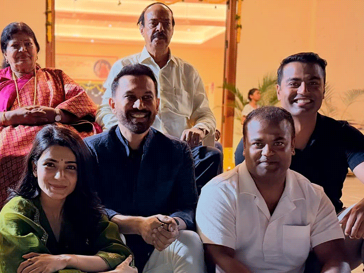 सामंथाने रूमर्ड बॉयफ्रेंड राज निदिमोरूसोबत साजरी केली दिवाळी:  इंस्टाग्रामवर फोटो शेअर केले; विजय देवरकोंडाच्या दिवाळी सेलिब्रेशनमध्ये रश्मिका