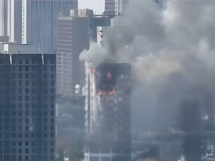 मुंबईतील जोगेश्वरीत उंच इमारतीला भीषण आग:  4 मजले विळख्यात, सुदैवाने जीवितहानी टळली; फायर ब्रिगेडचे शर्थीचे प्रयत्न यशस्वी – Mumbai News