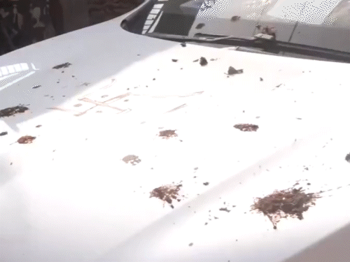 बिहारच्या उपमुख्यमंत्र्यांच्या गाडीवर शेण-चप्पल फेकली:  विजय सिन्हा आणि राजद एमएलसी रस्त्याच्या मधोमध भिडले; DCM म्हणाले- दारू पिऊन गुंडगिरी करत आहेत