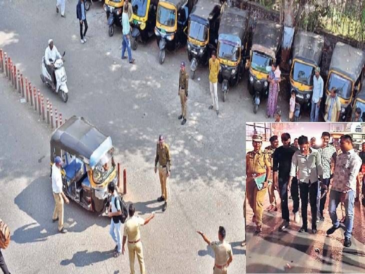 संभाजीनगरमध्ये वाहतूक पोलिसावर रिक्षा घालणाऱ्या गुंडाची धिंड:  797 रिक्षांवर कारवाई, आरोपीने याआधीही रेल्वेस्टेशन परिसरात पोलिसासोबत घातली होती हुज्जत – Chhatrapati Sambhajinagar News