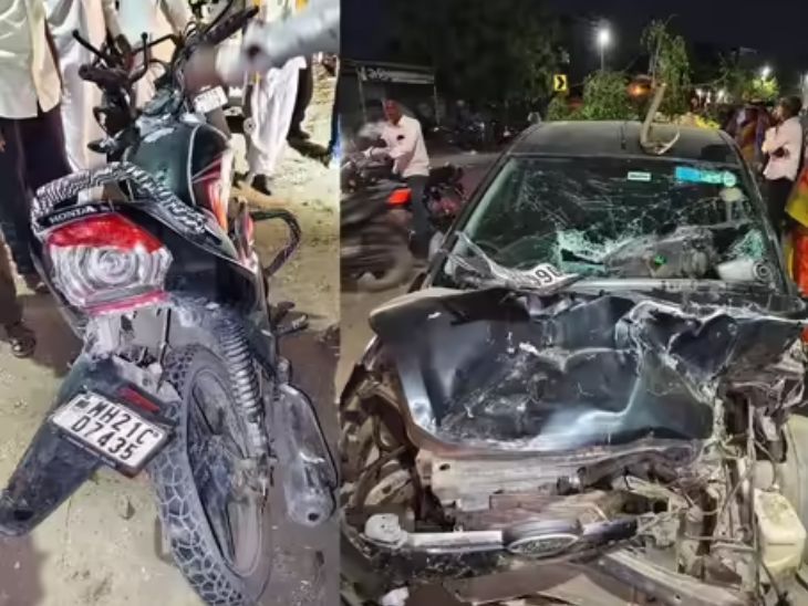 जालन्यात भीषण अपघात:  भरधाव कारच्या धडकेत मंडप व्यावसायिकाचा अंत; रावसाहेब दानवेंच्या पीएची कार असल्याची चर्चा – Jalna News