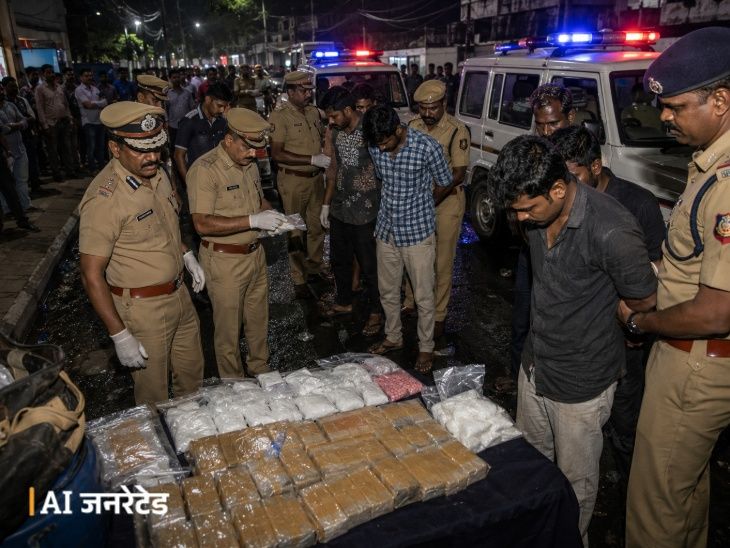 तामिळनाडूमध्ये 3 दिवसांत 3246 गुन्हेगार अटक:  अँटी-ड्रग टास्क फोर्सने 419 तस्करांकडून गांजा-अंमली पदार्थ जप्त केले, किंमत 1.43 कोटी