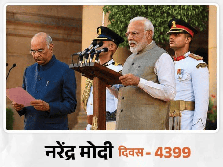 मोदी सलग सर्वाधिक काळ निवडलेले पंतप्रधान:  नेहरूंचा 4398 दिवसांचा विक्रम मोडला; आज एनडीएतील घटक पक्षांना संबोधित करणार