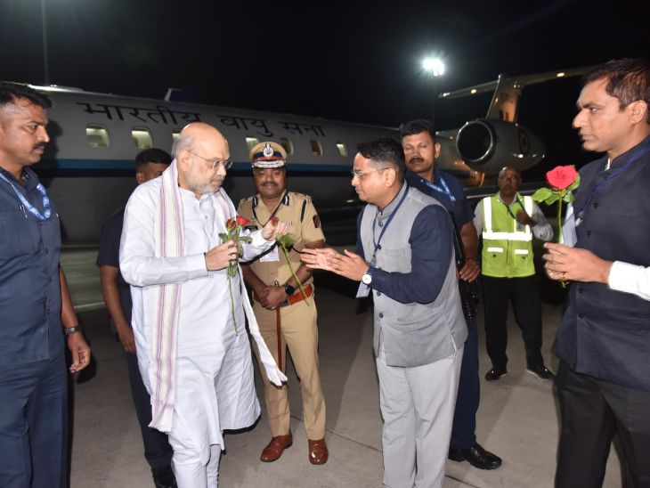 अमित शहांचा दोन दिवसीय कोल्हापूर दौरा:  सपत्नीक अंबाबाईचे दर्शन, 1448 कोटींच्या विकासकामांचा शुभारंभ, सीमा प्रश्नावरही राजकीय हालचाली – Kolhapur News