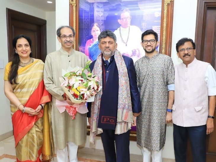 डी. के. शिवकुमार यांनी घेतली उद्धव ठाकरेंची भेट!:  दोघांमध्ये अर्धा तास बंद दाराआड चर्चा, संजय राऊतही होते उपस्थित – Mumbai News