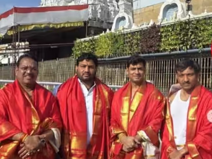 संभाव्य मंत्रिमंडळ विस्ताराच्या पार्श्वभूमीवर शिवसेना शिंदे गटाच्या खासदारांची तिरुपती वारी:  11 किलोमीटरची पायपीट, कन्यका देवीचेही घेतले दर्शन – Mumbai News