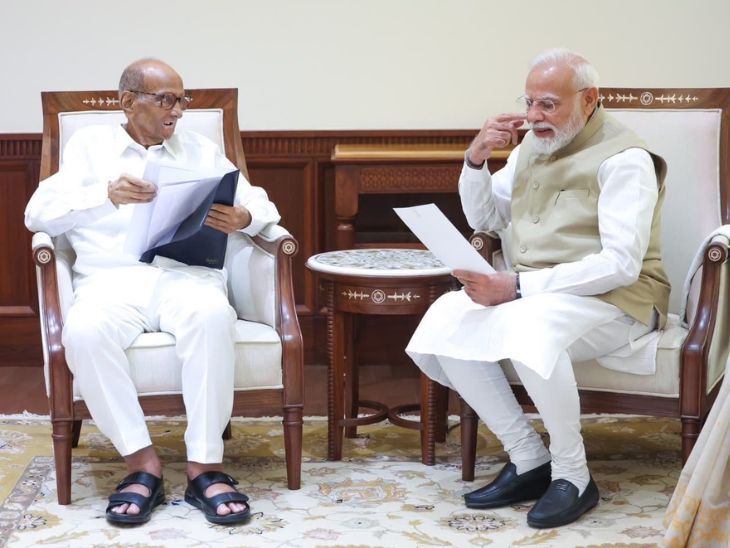 शरद पवारांनी घेतली पंतप्रधान मोदींची भेट:  ‘नीट’ परीक्षा आणि शेतकऱ्यांच्या प्रश्नांवर सविस्तर चर्चा, बैठकीत नेमके काय झाले? – Mumbai News