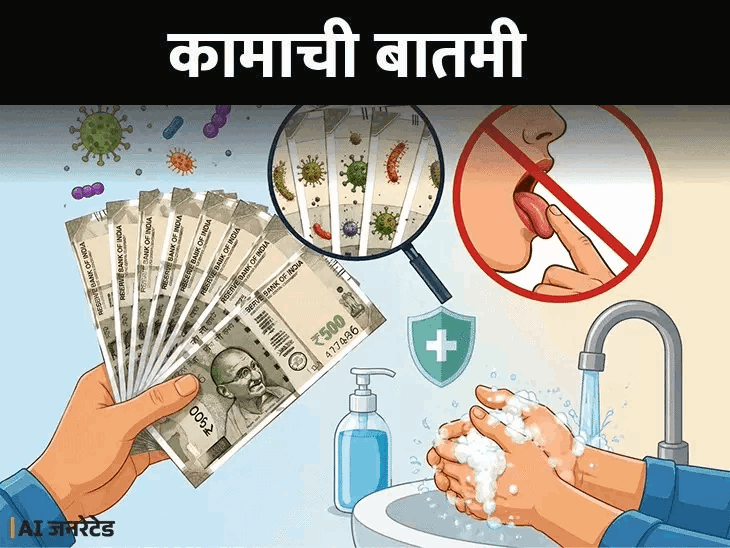 नोटांवर जंतूंचा धोका; हात धुण्याचा सल्ला