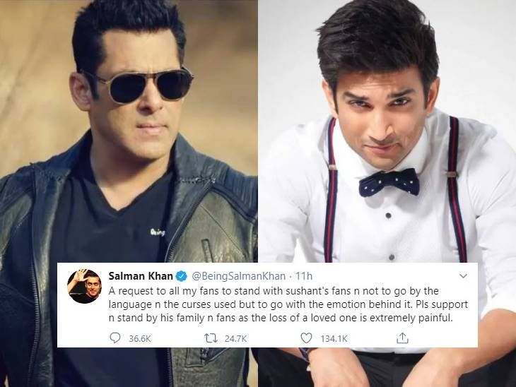 Salman Khan appeals to stand with Sushant Singh Rajput's fans and 'not ...