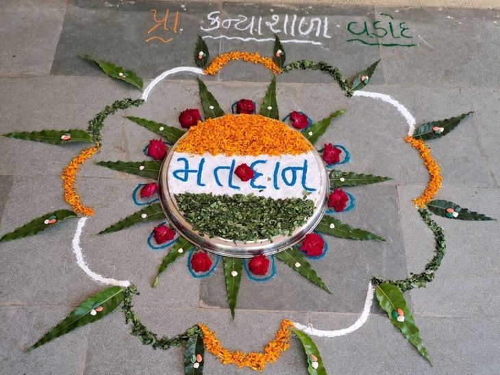 Rangoli competition was held in Anand's schools, 1955 students of 223 ...