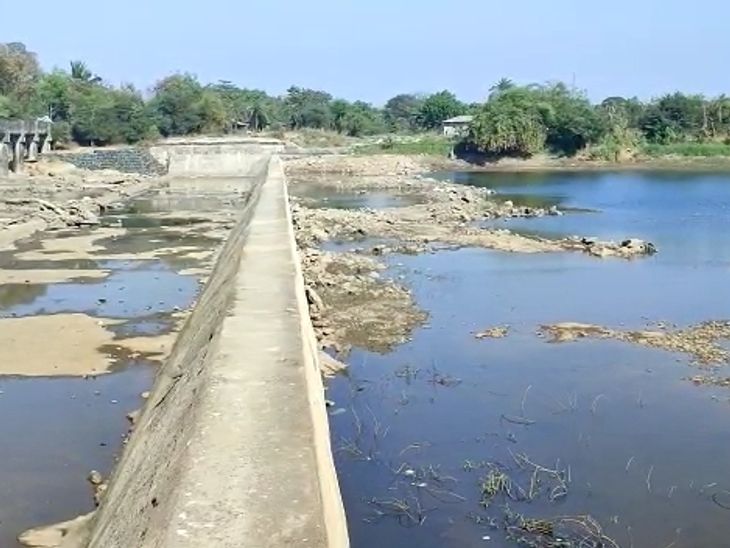 GIDC of Umargam and water level in Varoli river which supplies water to ...