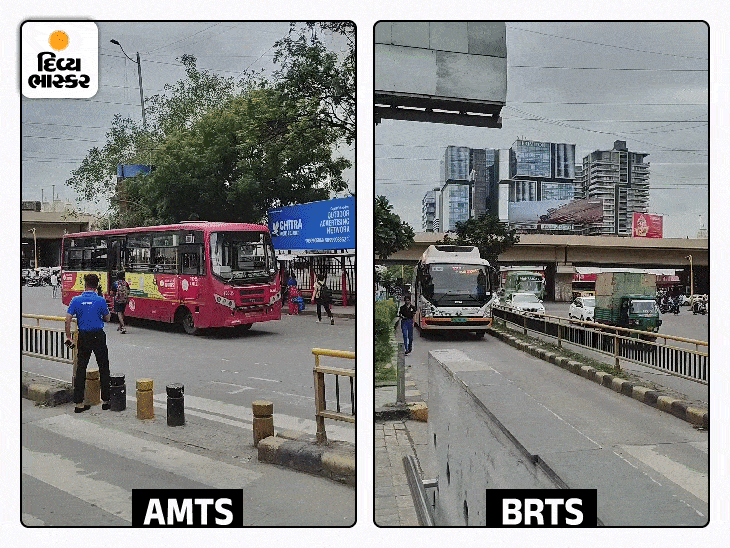 In Ahmedabad, one ticket, one fare can be done in BRTS-AMTS bus, in ...