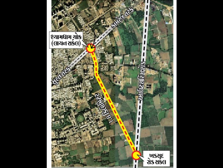 1.8 km iconic road from Varachha Lion Circle to Outer Ring Road will be