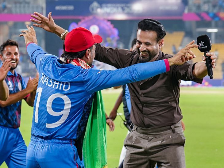 Rashid danced with Irfan after the win against PAK