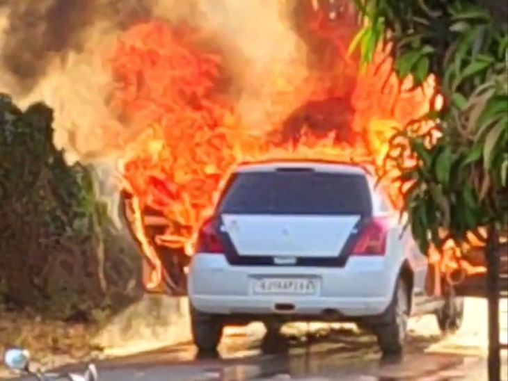 Chaos caused by fire at Valod in Tapi district; Fortunately, there were ...
