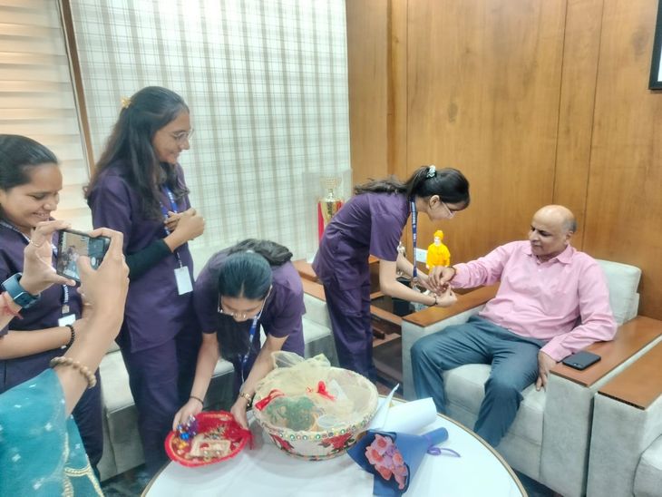 Raksha Bandhan celebration at Govind Guru University