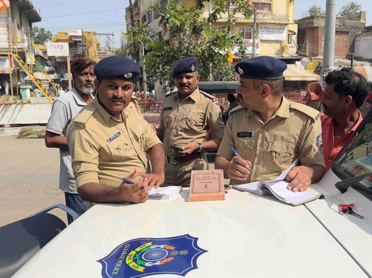 Patan Police takes action against traffic violators before Diwali