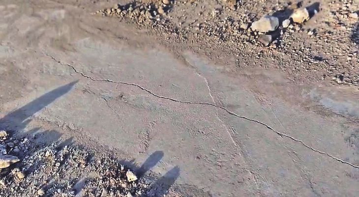 The newly constructed RCC road in Atkot started breaking even before it ...