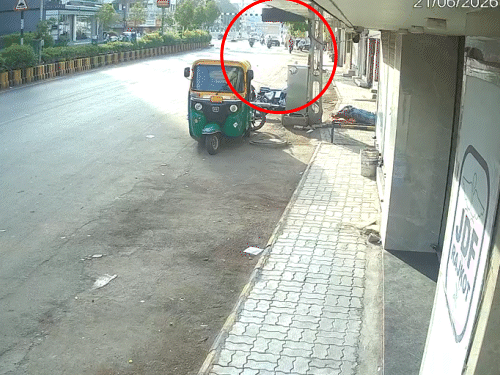 Rajkot Car Accident: Amrapali Bridge Speedbreaker Mishap Injures Two ...