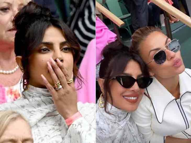 विंबलडन में नताशा के साथ प्रियंका