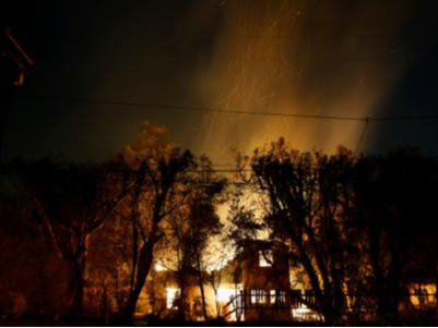 How did the fire erupt in the cold weather?