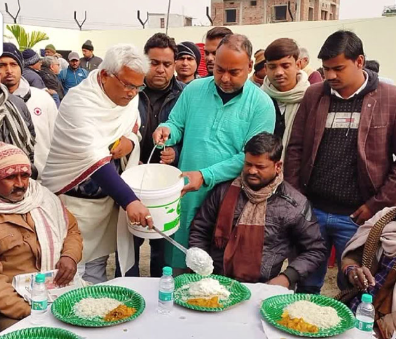 Dahi-Chura feast from Rabri's residence to Chirag