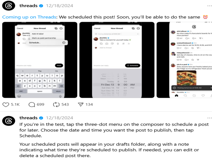 Threads now lets you schedule posts & track your insights